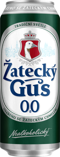 Напиток пивной безалкогольный светлый ZATECKY GUS 0.0 пастеризованный 0,04%, 0.45л, картинка