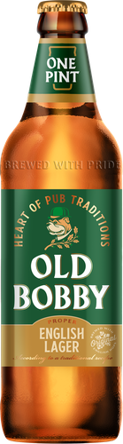 Пиво светлое OLD BOBBY Lager пастеризованное 4,6%, 0.568л, картинка