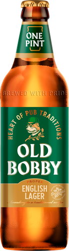Пиво светлое OLD BOBBY Lager пастеризованное 4,6%, 0.568л, вид