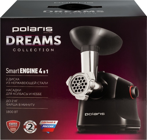 Мясорубка POLARIS PMG 1890 RUS, черная, детальное фото