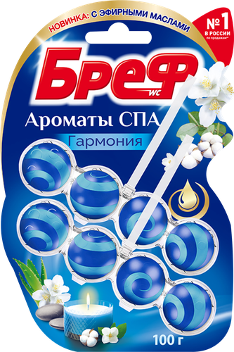 Туалетный блок БРЕФ Ароматы СПА Гармония 100г, 2шт, детальное фото