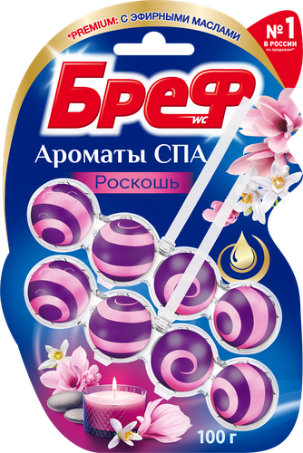 Туалетный блок БРЕФ Ароматы СПА Роскошь 100г, 2шт, вид