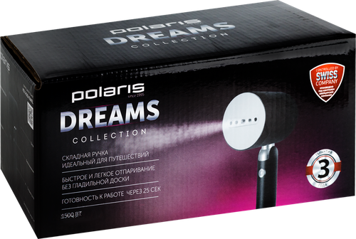 Отпариватель компактный POLARIS PGS 1410CA Travel, черный, фото