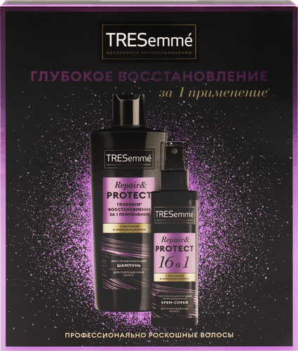 Набор подарочный женский TRESEMME Repair&Protect: Шампунь, 230мл+Спрей для волос, 190мл, фото