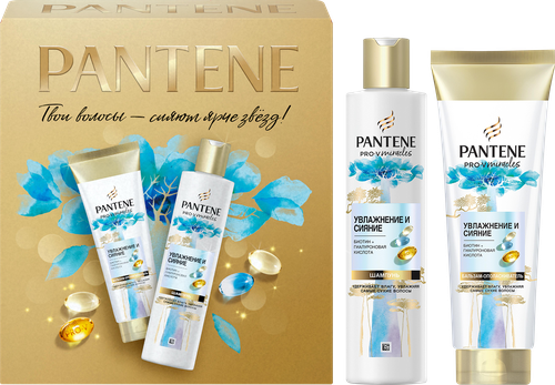 Набор подарочный женский PANTENE Шампунь для волос Pro-V Miracles, 250мл+Бальзам для волос Hydra, 160мл, картинка