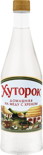 Настойка ХУТОРОК Домашняя на меду с хреном 40%, горькая, 0.5л