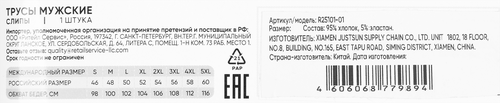 Трусы мужские INWIN слипы, синие с белыми полосками, Арт. R25101-01, картинка