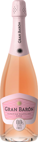 Вино игристое безалкогольное GRAN BARON Rosado, 0.75л, крупный план