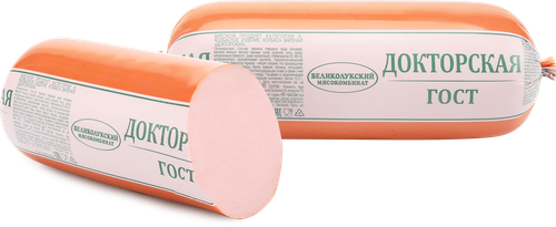 Колбаса вареная МК ВЕЛИКОЛУКСКИЙ Докторская ГОСТ, весовая, картинка