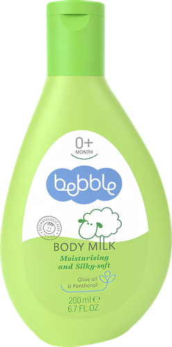 Молочко детское для тела BEBBLE Body Milk 0+, 200мл, вид