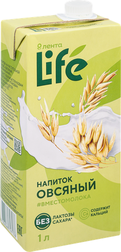 Напиток ЛЕНТА LIFE Овсяный оригинальный, 1000мл, изображение