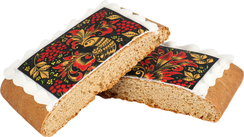 Пряник ЛЕНТА Русские узоры Хохлома, 100г, крупный план