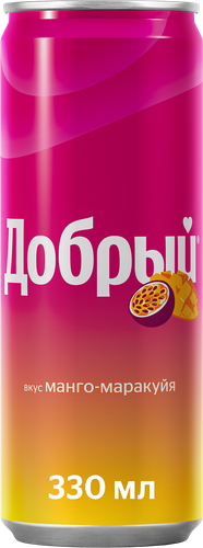 Напиток ДОБРЫЙ Манго, маракуйя сильногазированный, 0.33л, фотография