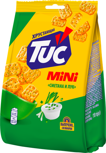Крекер TUC Снек Мини со вкусом сметаны и лука, 110г, картинка