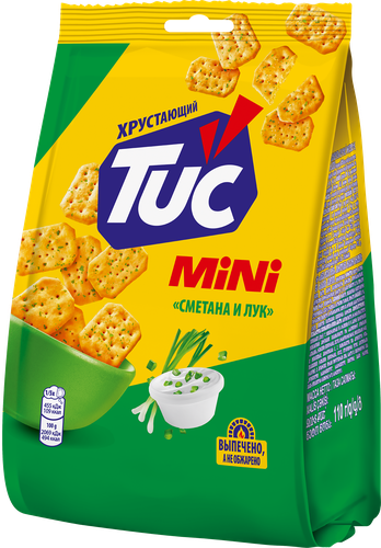 Крекер TUC Снек Мини со вкусом сметаны и лука, 110г, детальное фото
