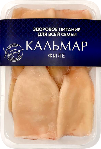 Кальмар замороженный очищенный, тушка с плавником без кожи, 500г, изображение