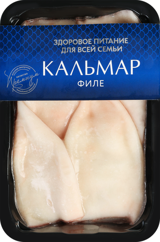 Кальмар замороженный очищенный, тушка с плавником без кожи, 500г, фото