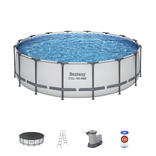 Бассейн каркасный BESTWAY Steel Pro Max 488x122см 19480л, с фильтром-насосом, Арт. 5612Z, изображение