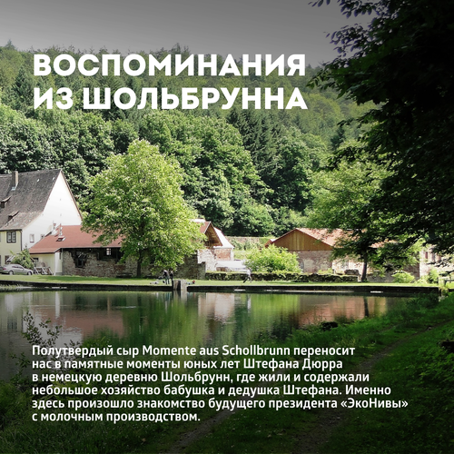 Сыр полутвердый ЭКОНИВА Воспоминания из Шольбрунна Momente aus Schollbrunn 50%, без змж, 200г, фотография