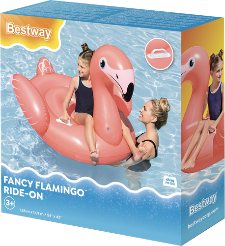 Плот надувной BESTWAY Фламинго 138см, с ремкомплектом, Арт. 41525, изображение