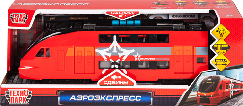 Игрушка ТЕХНОПАРК Электропоезд/Аэроэкспресс, пластик 30см, со световыми и звуковыми эффектами, в ассортименте, фото