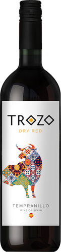 Вино TROZO Tempranillo сортовое красное сухое, 0.75л, крупный план