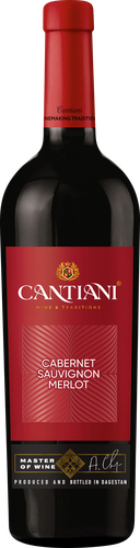 Вино CANTIANI Каберне Совиньон Мерло красное сухое, 0.75л, изображение