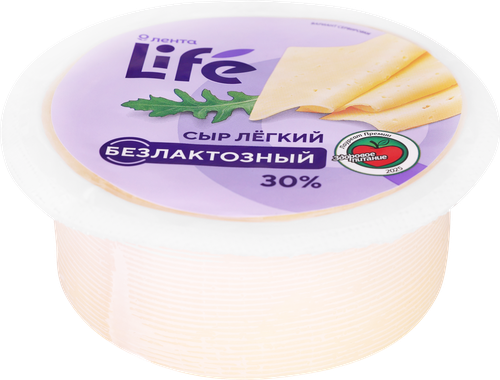 Сыр ЛЕНТА LIFE Легкий безлактозный 30%, без змж, 400г, фотография