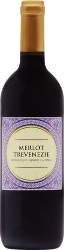 Вино MERLOT TREVENEZIE сортовое ординарное красное сухое, 0.75л, детальное фото