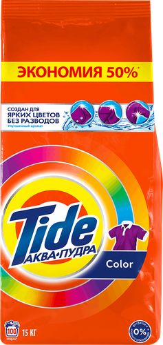 Средство моющее TIDE Color синтетическое порошкообразное автомат, 15кг, фотография