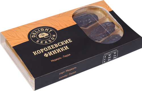 Финики DELIGHT SEASON Королевские Меджуль, сушеные с косточкой, 180г, картинка
