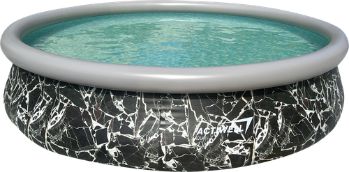 Бассейн с надувным бортом ACTIWELL AQUA Мрамор 360х76см, с фильтром и картриджем, Арт. 17794EUV55, картинка