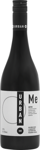 Вино URBAN SUN Российское Мерло Кубань красное сухое, 0.75л