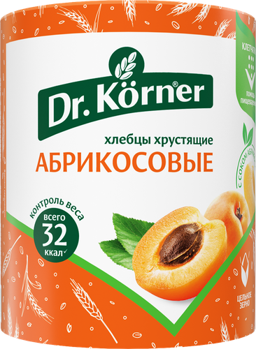 Хлебцы DR KORNER Злаковый коктейль, абрикосовые, 90г, изображение