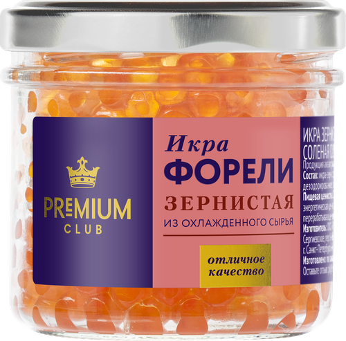 Икра форели PREMIUM CLUB, 100г, детальное фото