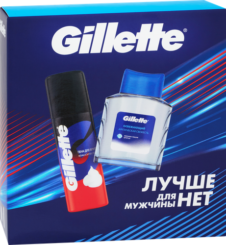 Набор подарочный GILLETTE Series Лосьон после бритья Освежающий, 50мл+Пена для бритья Классическая, 50мл, вид
