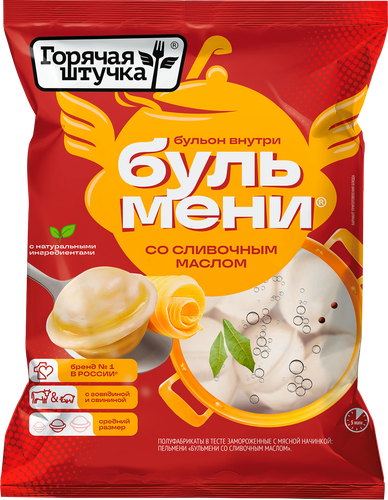 Пельмени ГОРЯЧАЯ ШТУЧКА Бульмени со сливочным маслом, 400г, изображение