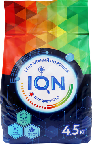 Стиральный порошок для цветного белья ION, 4,5кг, вид