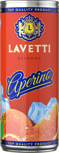 Сидр LAVETTI со вкусом аперино фруктовый ароматизированный газированный сладкий пастеризованный фильтрованный, 0.25л
