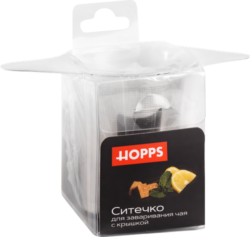 Ситечко для заваривания чая HOPPS с крышкой 13х7,8см, нержавеющая сталь, Арт. O-PS2, фотография