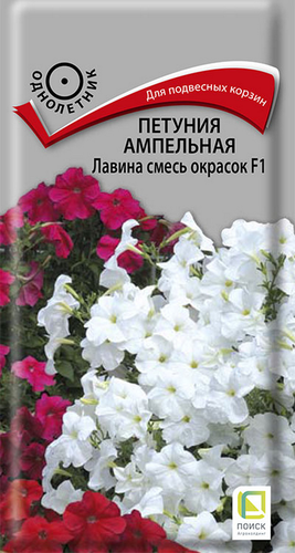 Семена ПОИСК Петуния ампельная Лавина F1, смесь, 10шт, фотография
