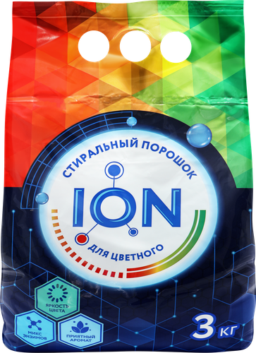 Стиральный порошок для цветного белья ION, 3кг, фотография