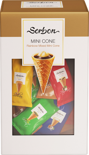 Конфеты SORBON Мини-рожки ассорти Радуга, 200г, вид
