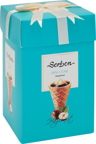 Конфеты SORBON Мини-рожок хрустящий Фундук, 200г, фотография