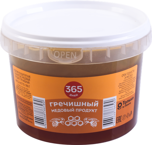 Медовый продукт 365 ДНЕЙ Гречишный, 900г, детальное фото
