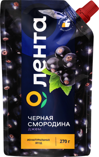 Джем ЛЕНТА Черная смородина, 270г, картинка