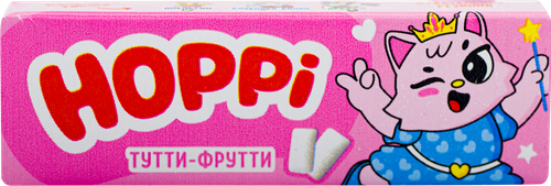 Жевательная резинка HOPPI со вкусом тутти-фрутти, 13,2г, детальное фото