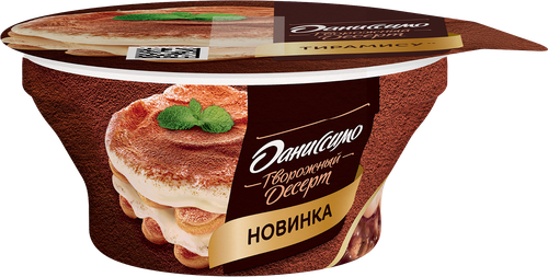 Творожок ДАНИССИМО Десерт двухслойный Тирамису 4,2%, без змж, 110г, детальное фото