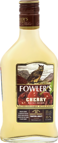 Настойка FOWLER'S Вишня с виски 35%, полусладкая, 0.25л, фото