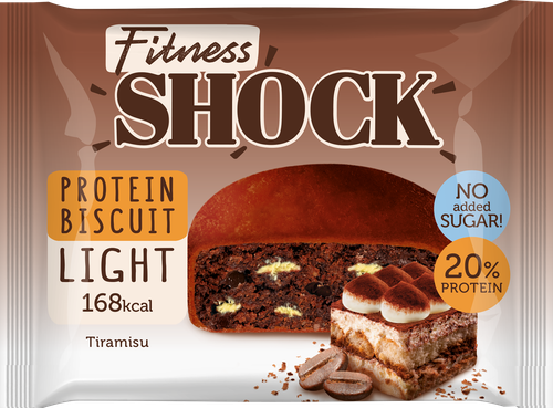 Бисквит протеиновый FITNESSHOCK Protein Biscuit Итальянский десерт, 40г, картинка